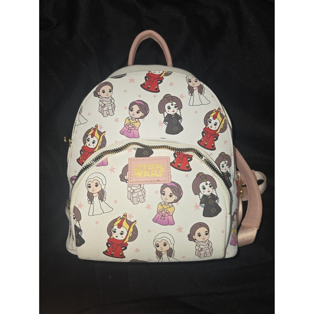 Disney Star wars brand princess amadala print mini backpack bookbag purse bag